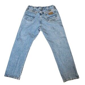 Wrangler George Strait Jeans Mens 34x30 (31x29) Blue Western Cowboy Straight Leg